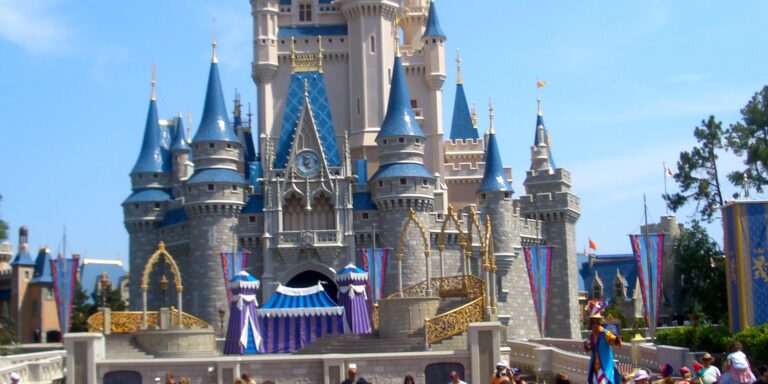 Cinderella's castle at the Magic Kingdom, Florida.