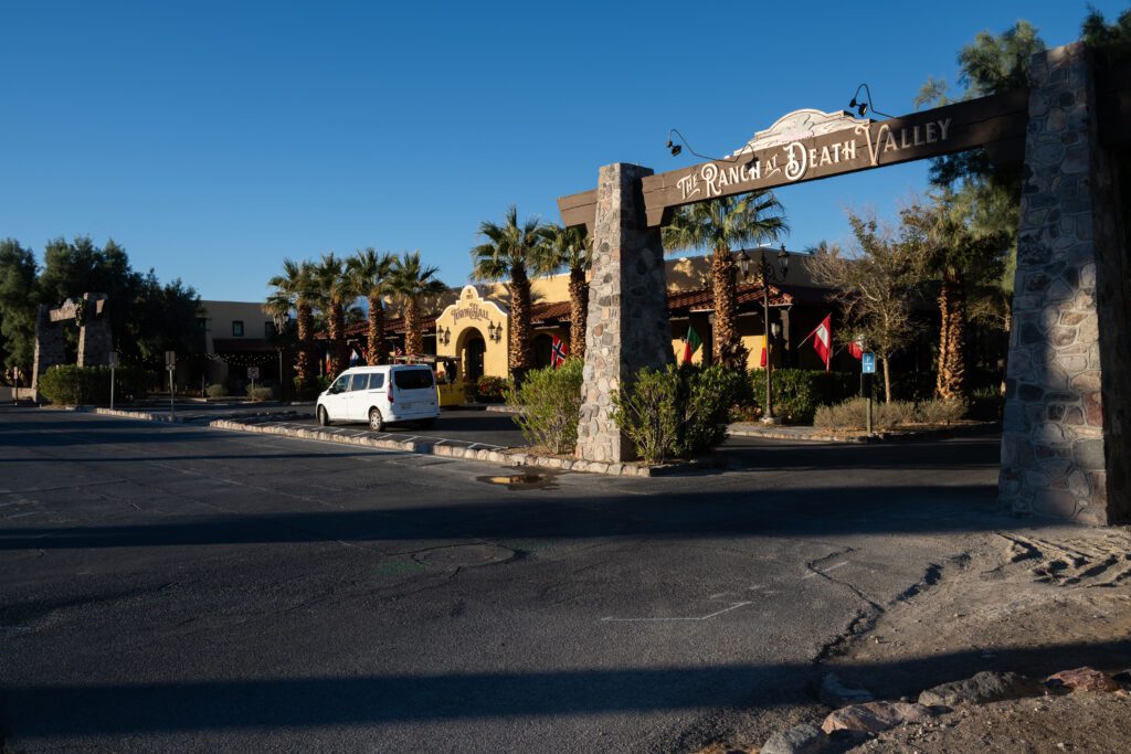 Entrance to The Ranch at The Oasis in Death Valley National Park.