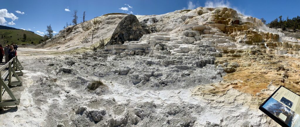 This article describes the top 5 places to visit in Yellowstone National Park and things to do at each place. The Mammoth Hot Springs Terraces in Yellowstone National Park, Wyoming.