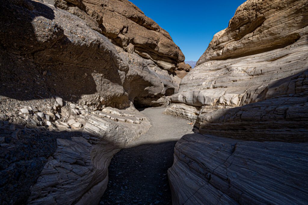 Inside Mosaic Canyon in Death Valley National Park.