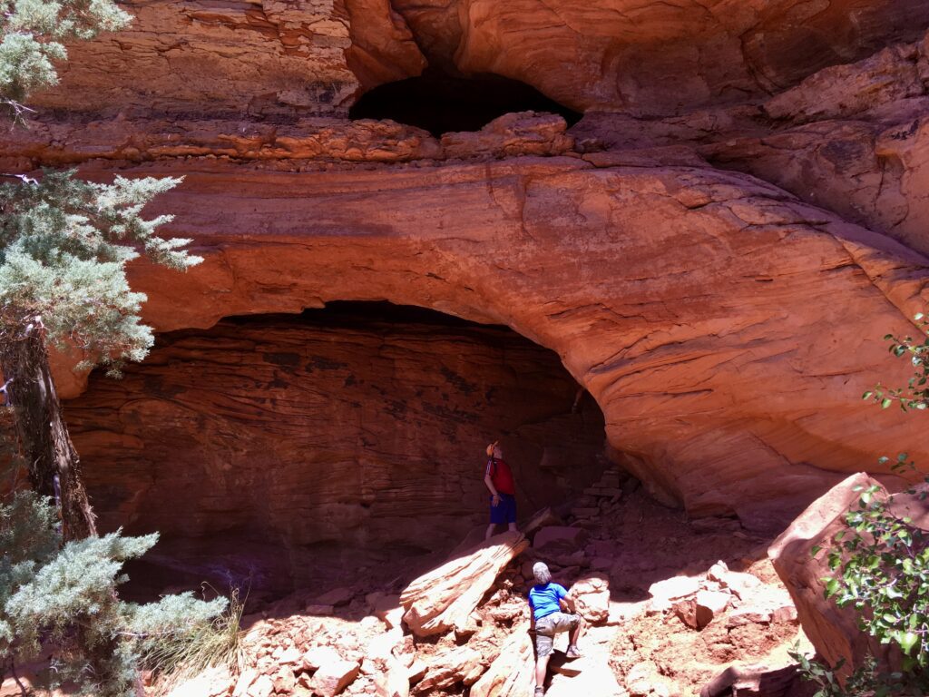 Lower entrance to the cave located off of Soldier Pass Trail in Sedona, Arizona.